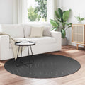 Vidaxl binnen- en buitentapijt palmeras antraciet ø 200 cm polyester