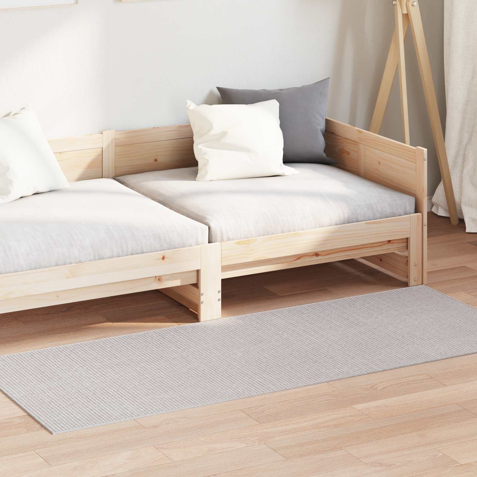 Vidaxl vloerkleden rechthoekig huarte crème 200 x 80 cm polyester