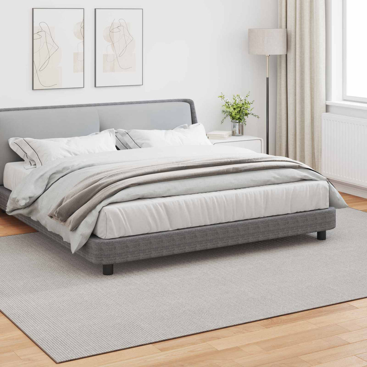 Vidaxl binnen kleed lugo crèmekleurig 200 x 280 cm polyester