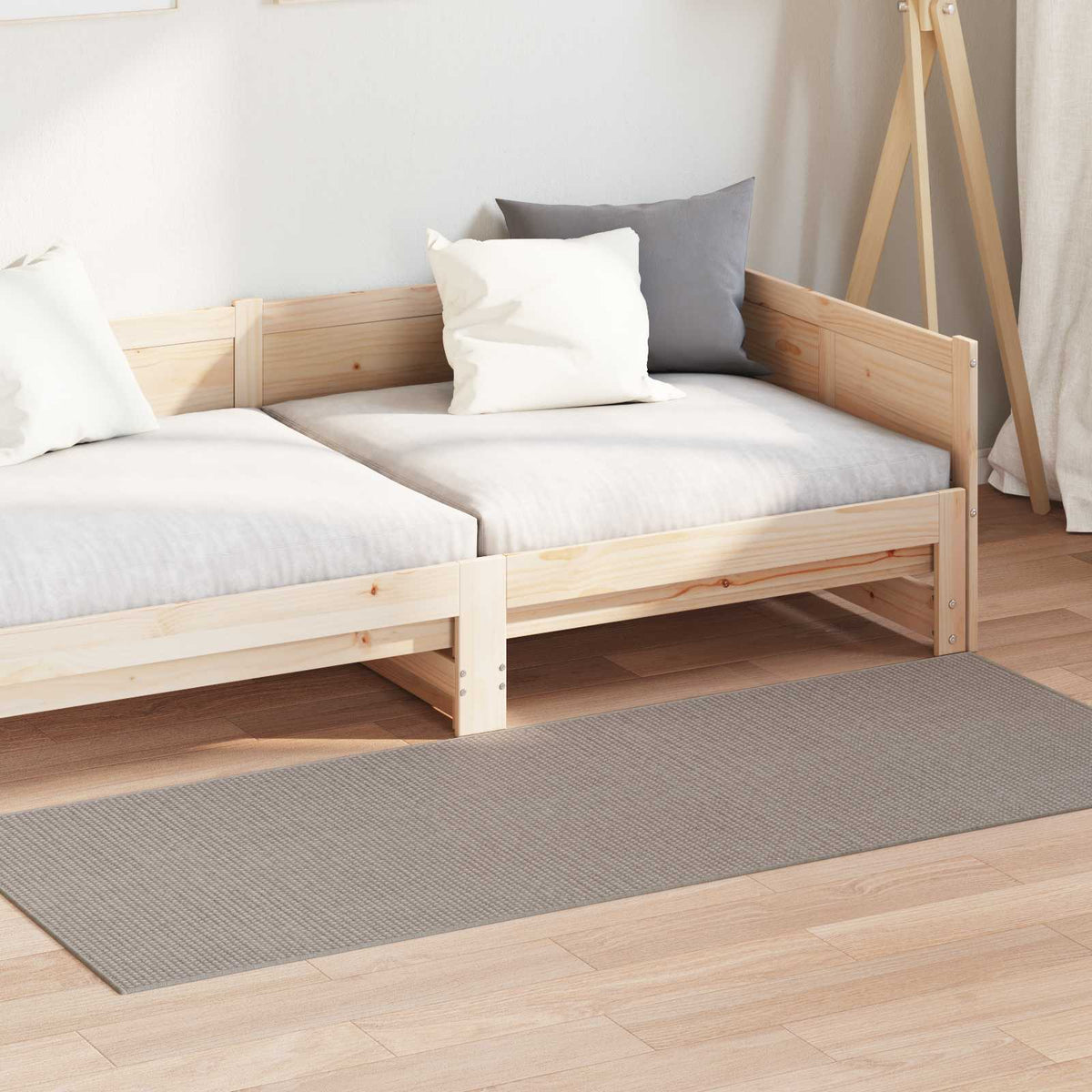 Vidaxl binnen kleed lugo crème en taupe 80 x 150 cm polyester