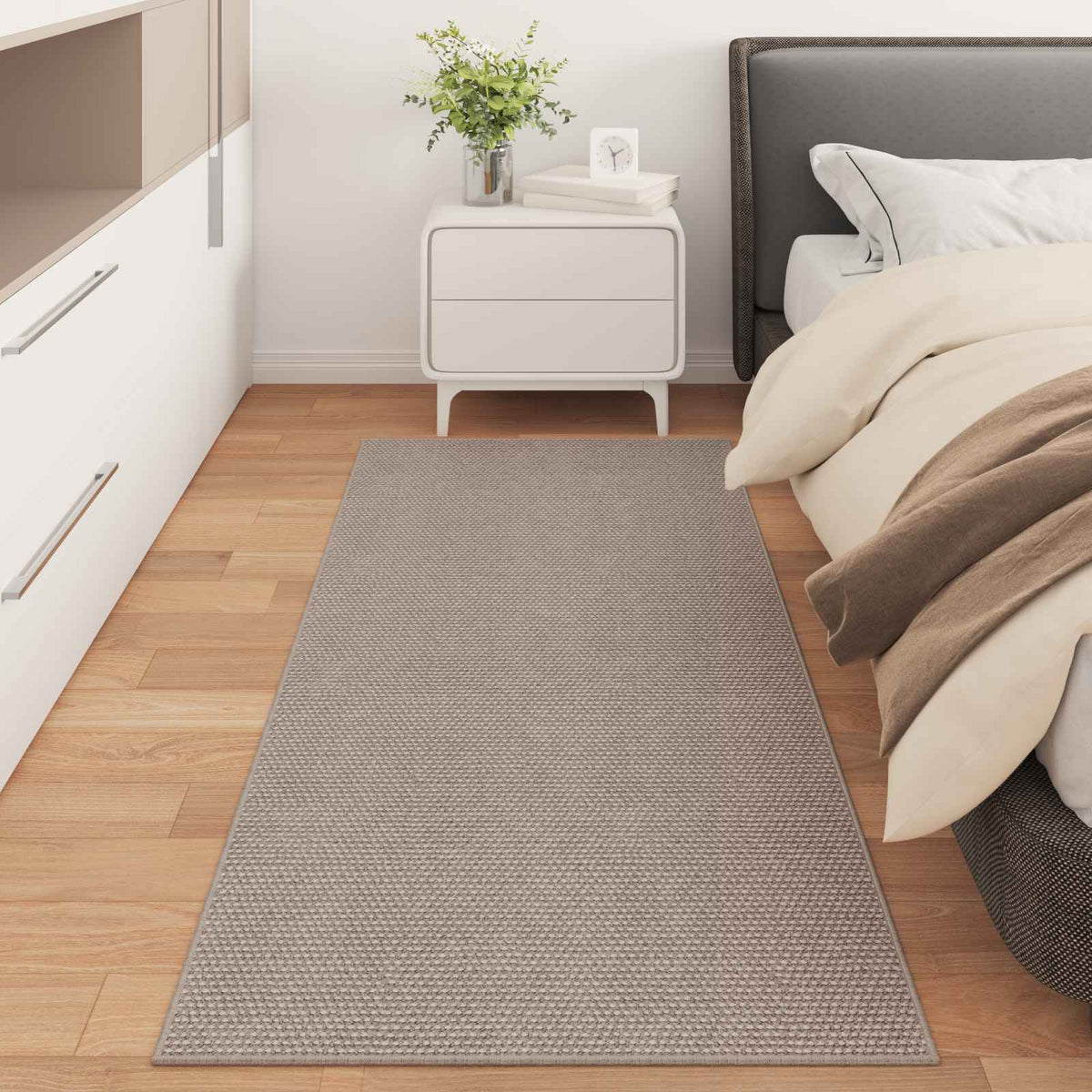 Vidaxl binnen kleed lugo crème en taupe 80 x 150 cm polyester