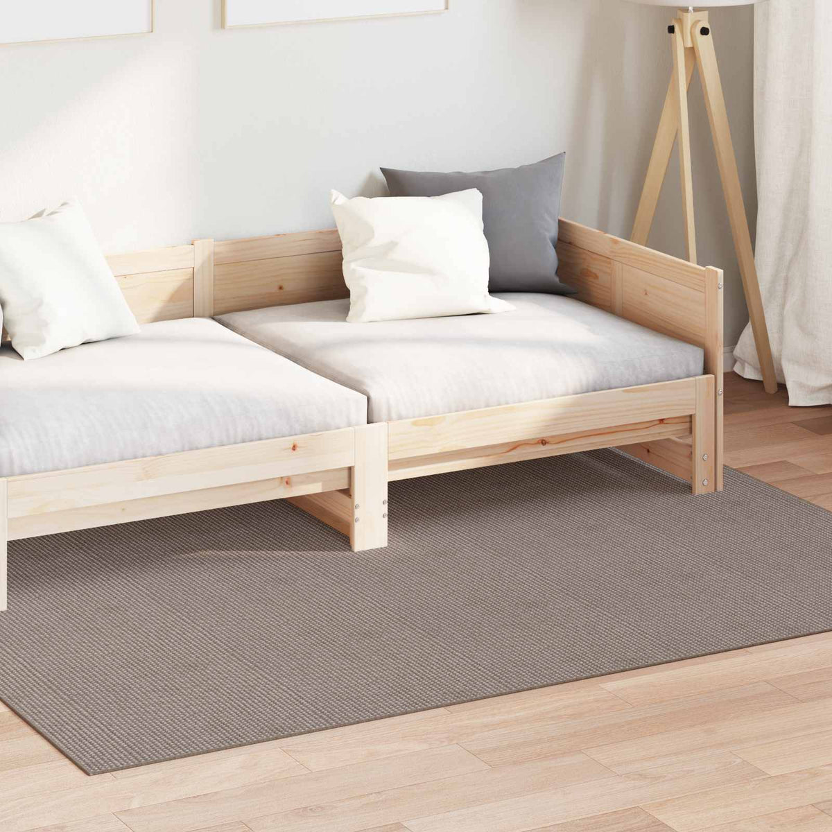 Vidaxl binnen kleed lugo crème en taupe 140 x 200 cm polyester