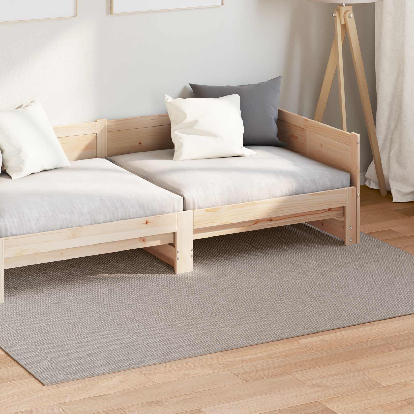 Vidaxl vloerkleden huarte crème en taupe 200 x 140 cm polyester