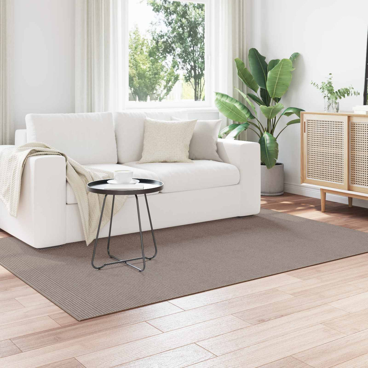 Vidaxl binnen kleed lugo crème en taupe 160 x 230 cm polyester