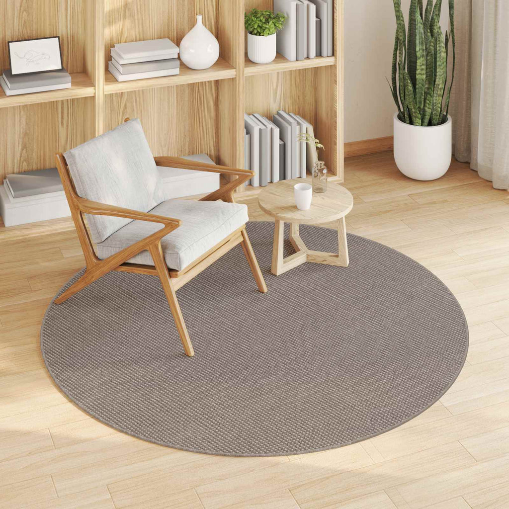 Vidaxl binnen kleed lugo crème en taupe ø 120 cm polyester
