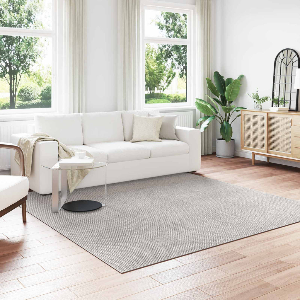 Vidaxl binnen kleed lugo crème en grijs 240 x 240 cm polyester