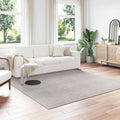Vidaxl vloerkleden huarte crème en grijs 240 x 240 cm polyester