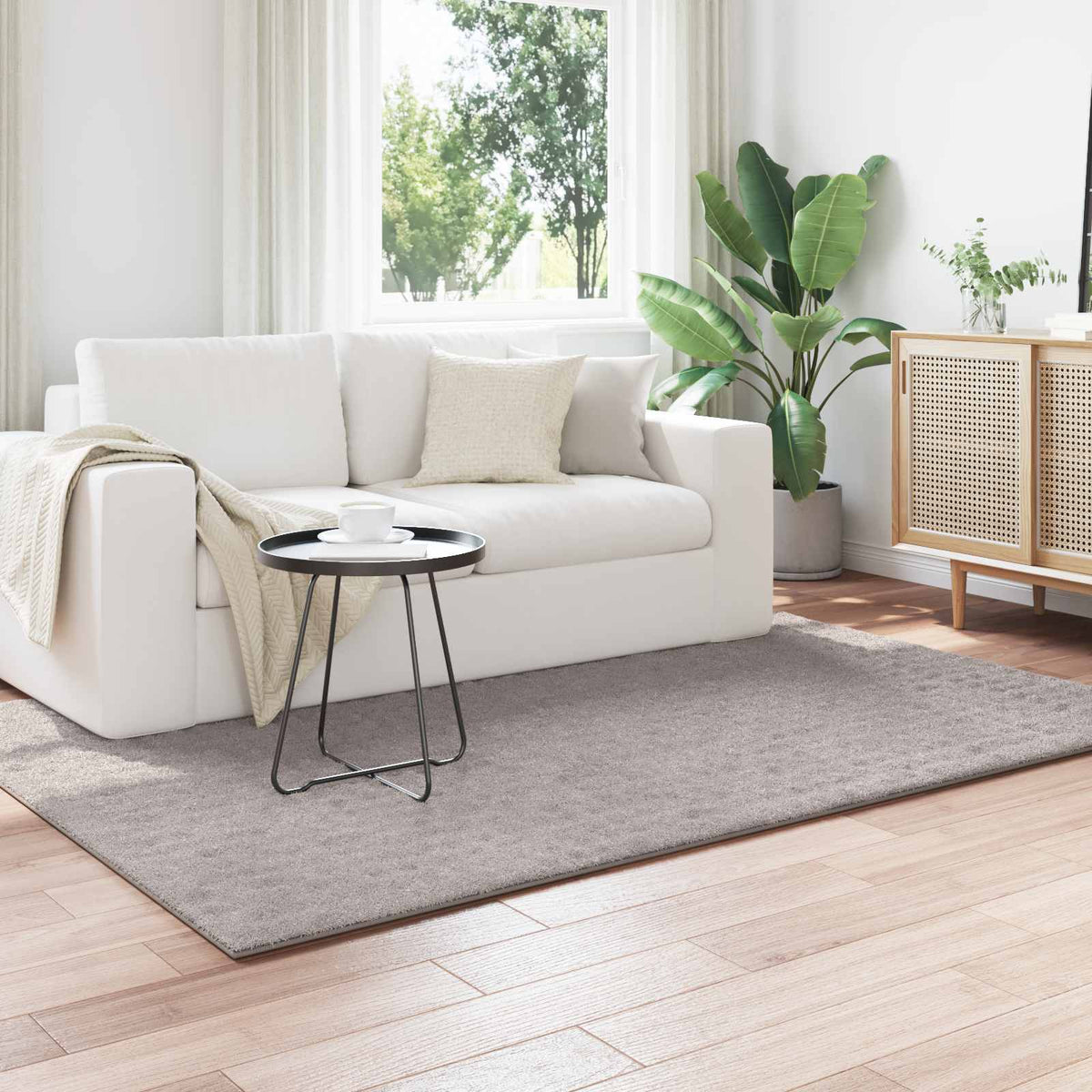 Vidaxl binnen kleed sirolo zand 140 x 200 cm polyester medium pile