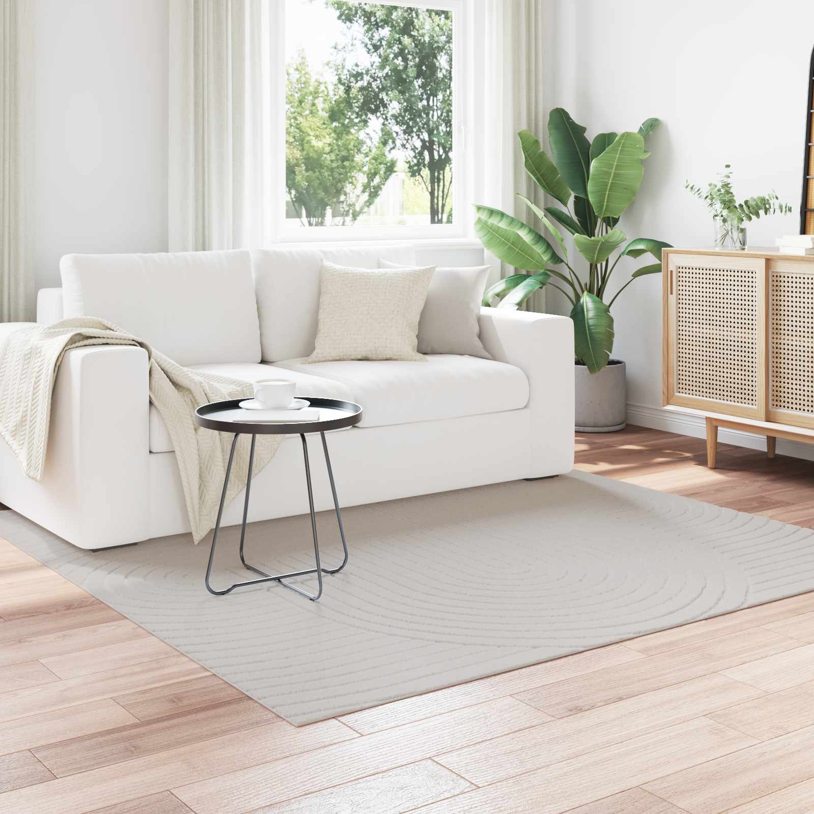 Vidaxl vloerkleden rechthoekig huarte zand 340 x 240 cm polyester