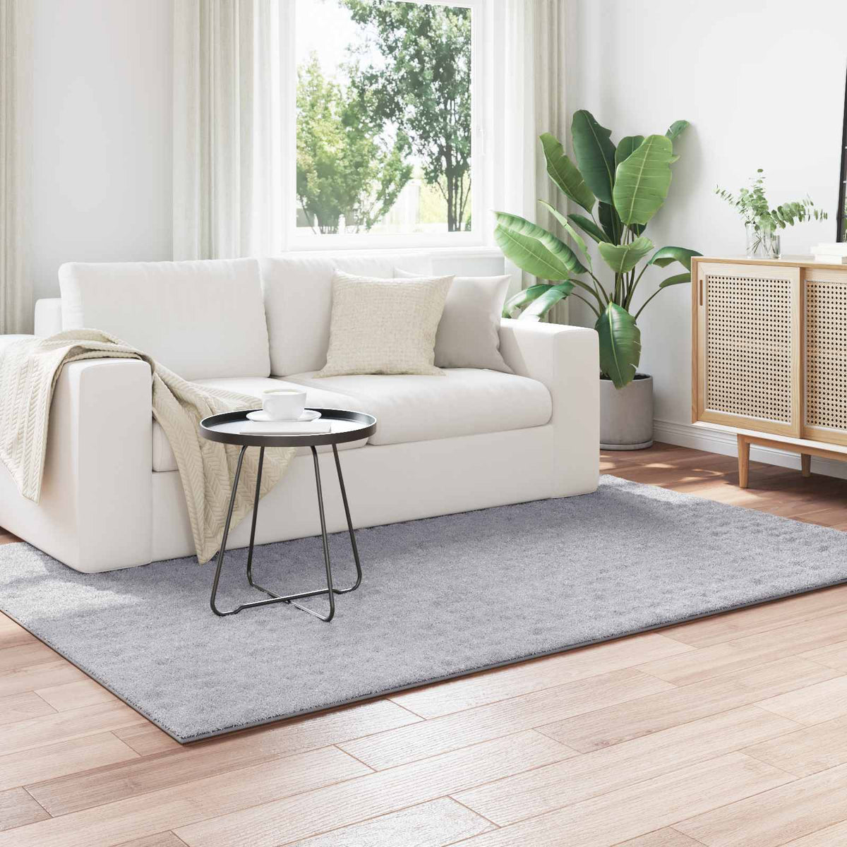 Vidaxl binnen kleed sirolo grijs 120 x 170 cm polyester medium pile