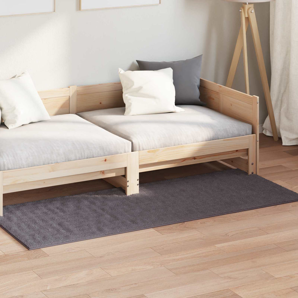 Vidaxl vloerkleden rechthoekig huarte antraciet 200 x 80 cm polyester