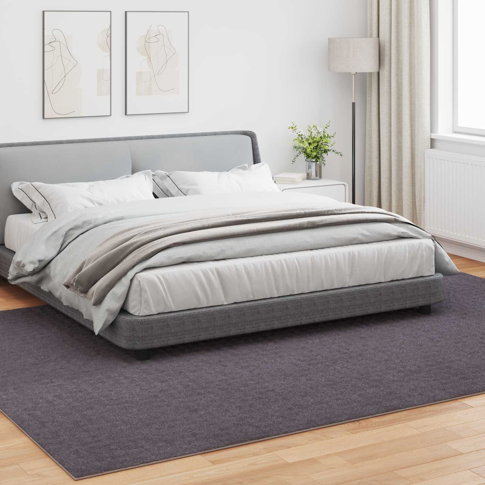 Vidaxl vloerkleden rechthoekig huarte antraciet 340 x 240 cm polyester