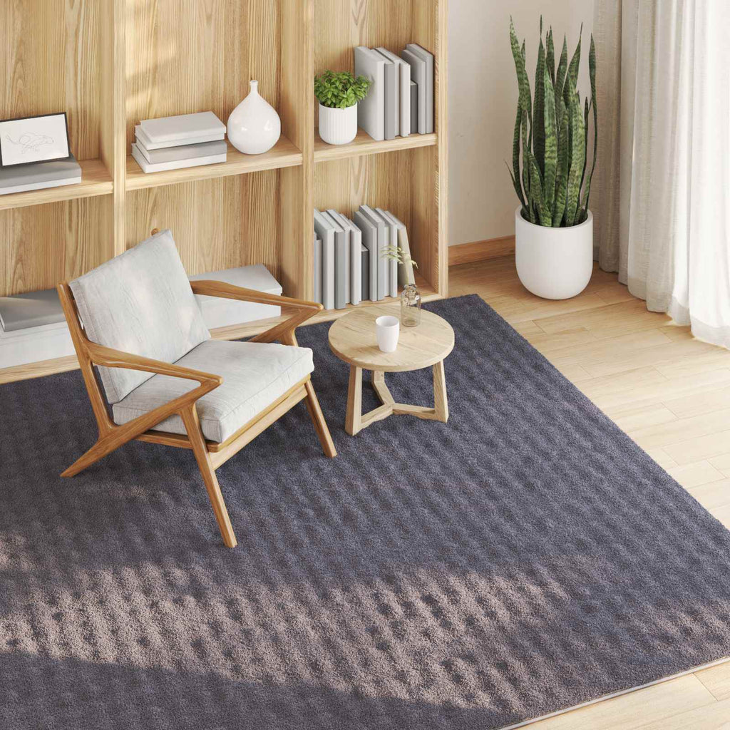 Vidaxl vloerkleden vierkant sirolo antraciet 120 x 120 cm polyester