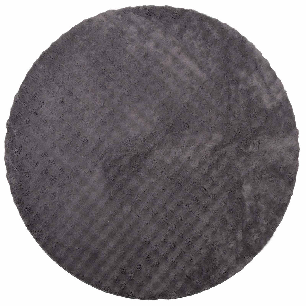 Vidaxl vloerkleden rond huarte antraciet ø 200 cm polyester