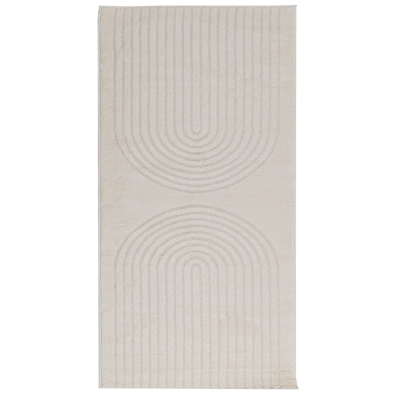Vidaxl vloerkleden rechthoekig huarte crème 150 x 80 cm polyester