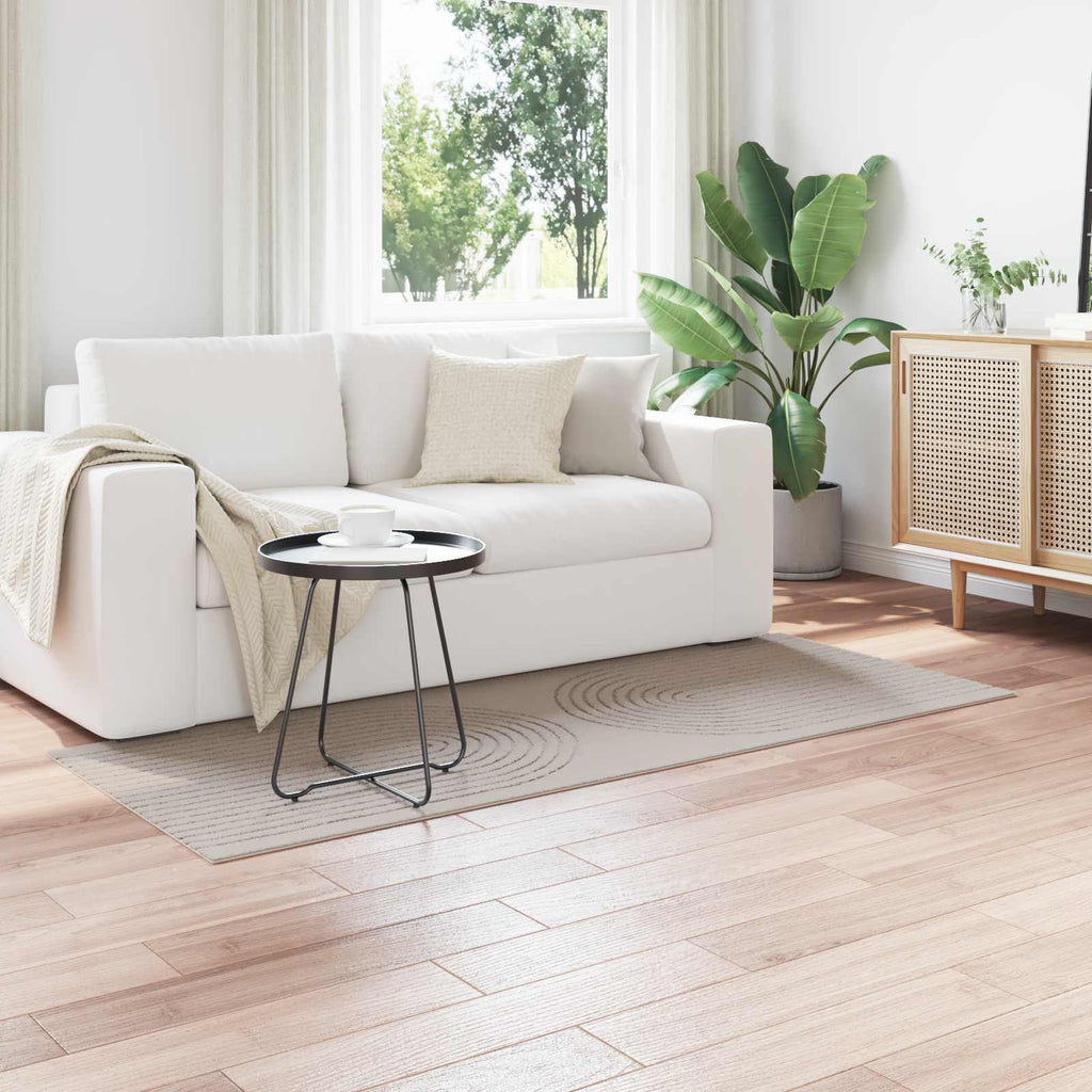 Vidaxl binnen kleed galati crèmekleurig 80 x 200 cm polyester