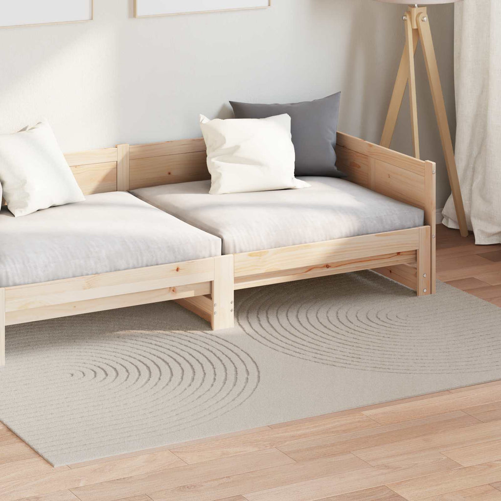 Vidaxl binnen kleed galati crèmekleurig 140 x 200 cm polyester