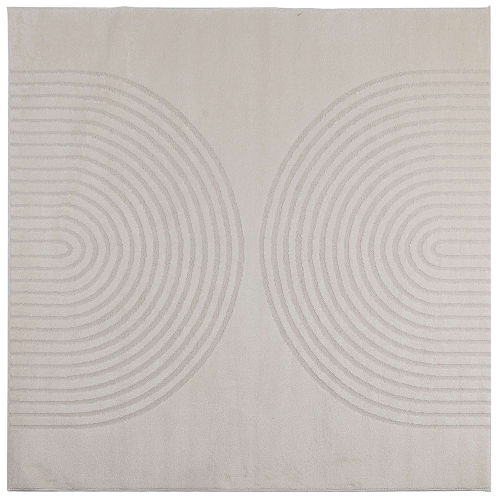 Vidaxl vloerkleden vierkant huarte crème 200 x 200 cm polyester