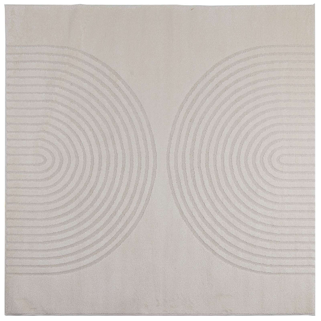 Vidaxl vloerkleden vierkant huarte crème 240 x 240 cm polyester