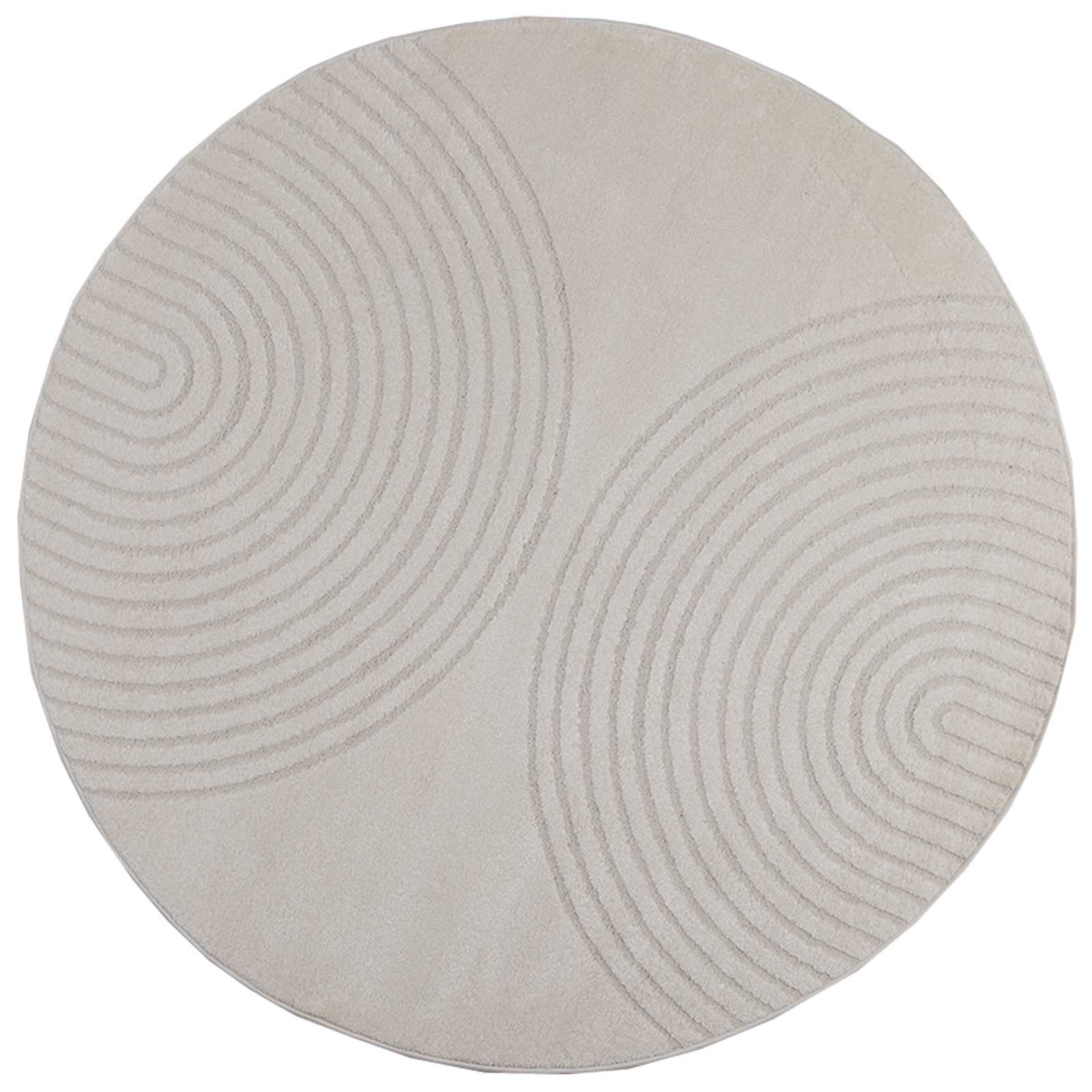 Vidaxl vloerkleden rond huarte crème ø 120 cm polyester
