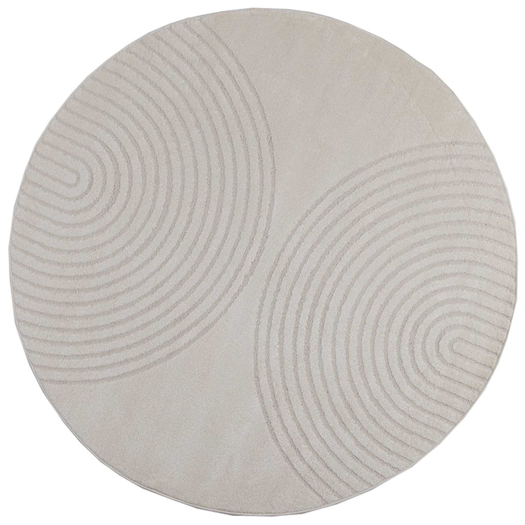 Vidaxl vloerkleden rond huarte crème ø 200 cm polyester