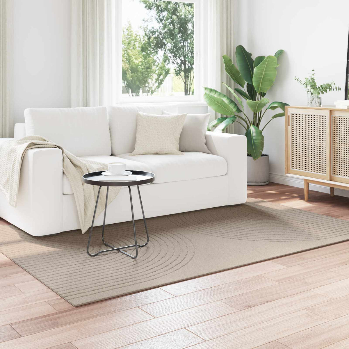 Vidaxl binnen kleed galati beige 140 x 200 cm polyester medium pile