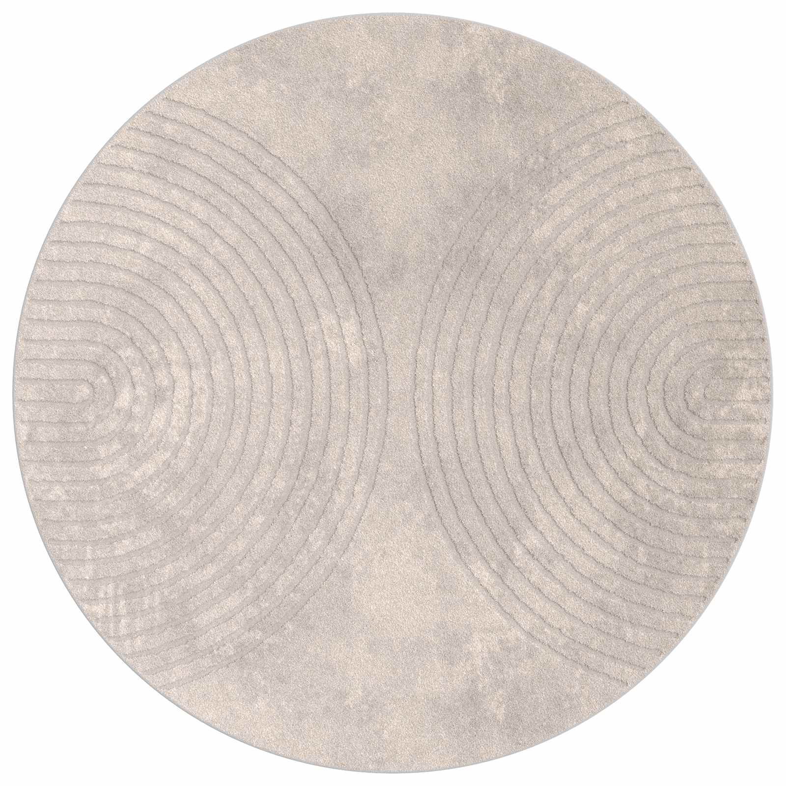 Vidaxl vloerkleden rond huarte beige ø 160 cm polyester
