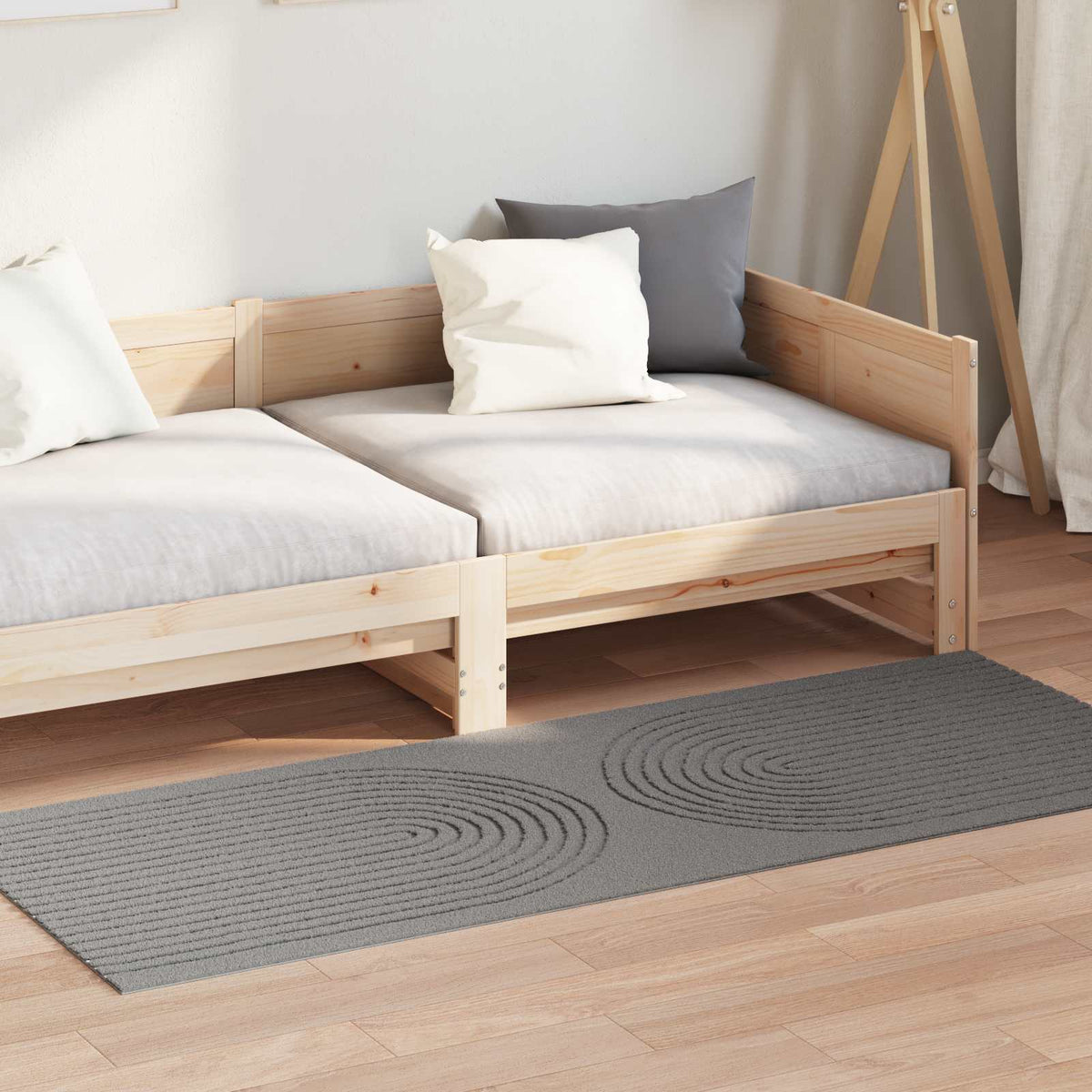 Vidaxl binnen kleed galati grijs 80 x 200 cm polyester medium pile