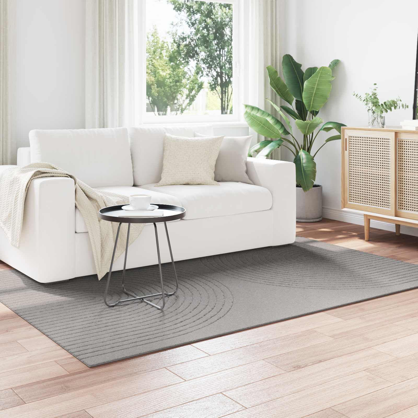 Vidaxl vloerkleden rechthoekig huarte grijs 230 x 160 cm polyester