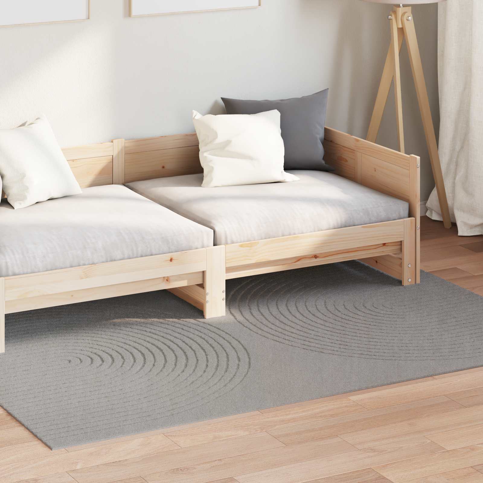 Vidaxl vloerkleden rechthoekig huarte grijs 230 x 160 cm polyester