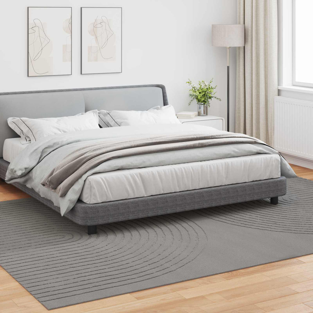 Vidaxl binnen kleed galati grijs 200 x 280 cm polyester medium pile