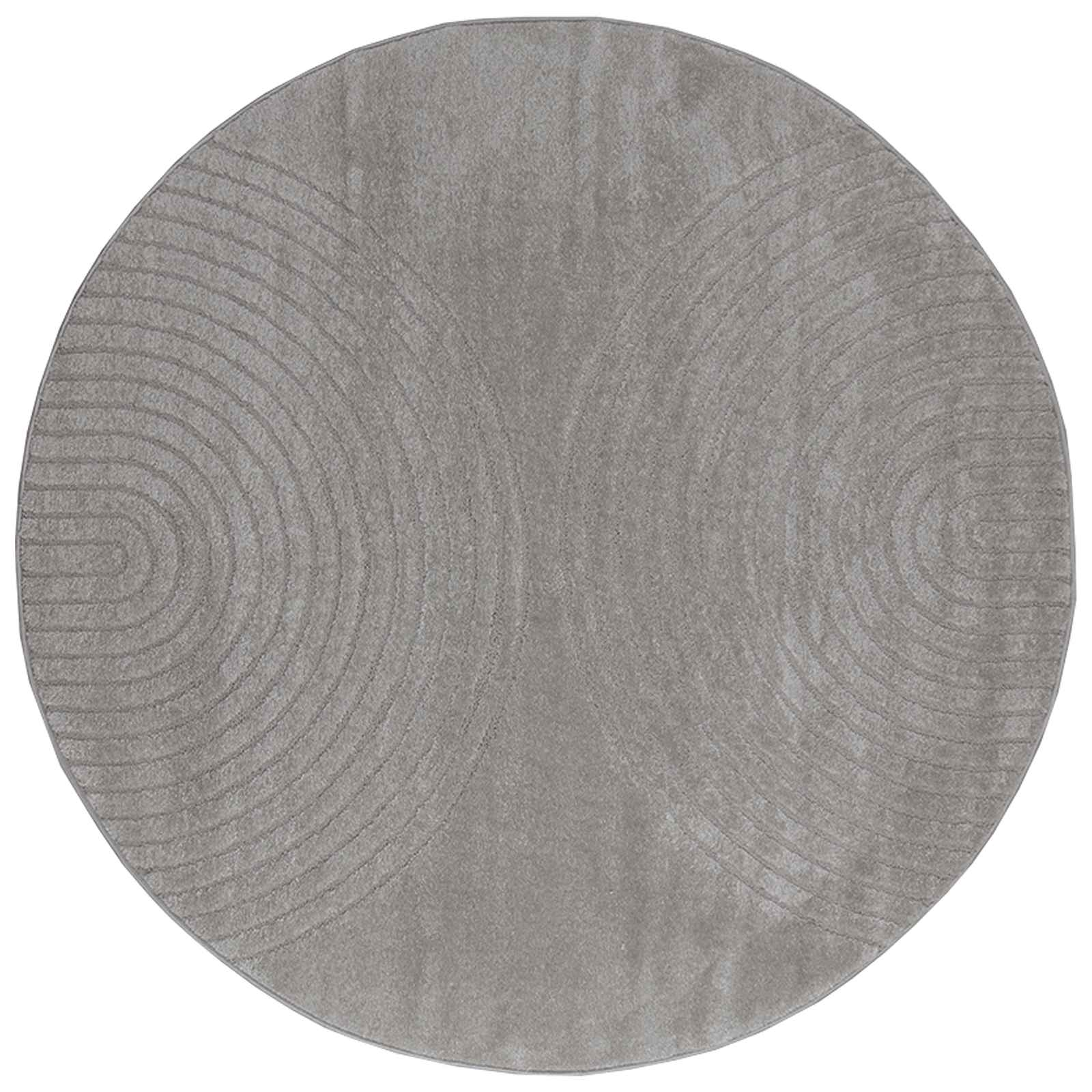Vidaxl vloerkleden rond huarte grijs ø 120 cm polyester