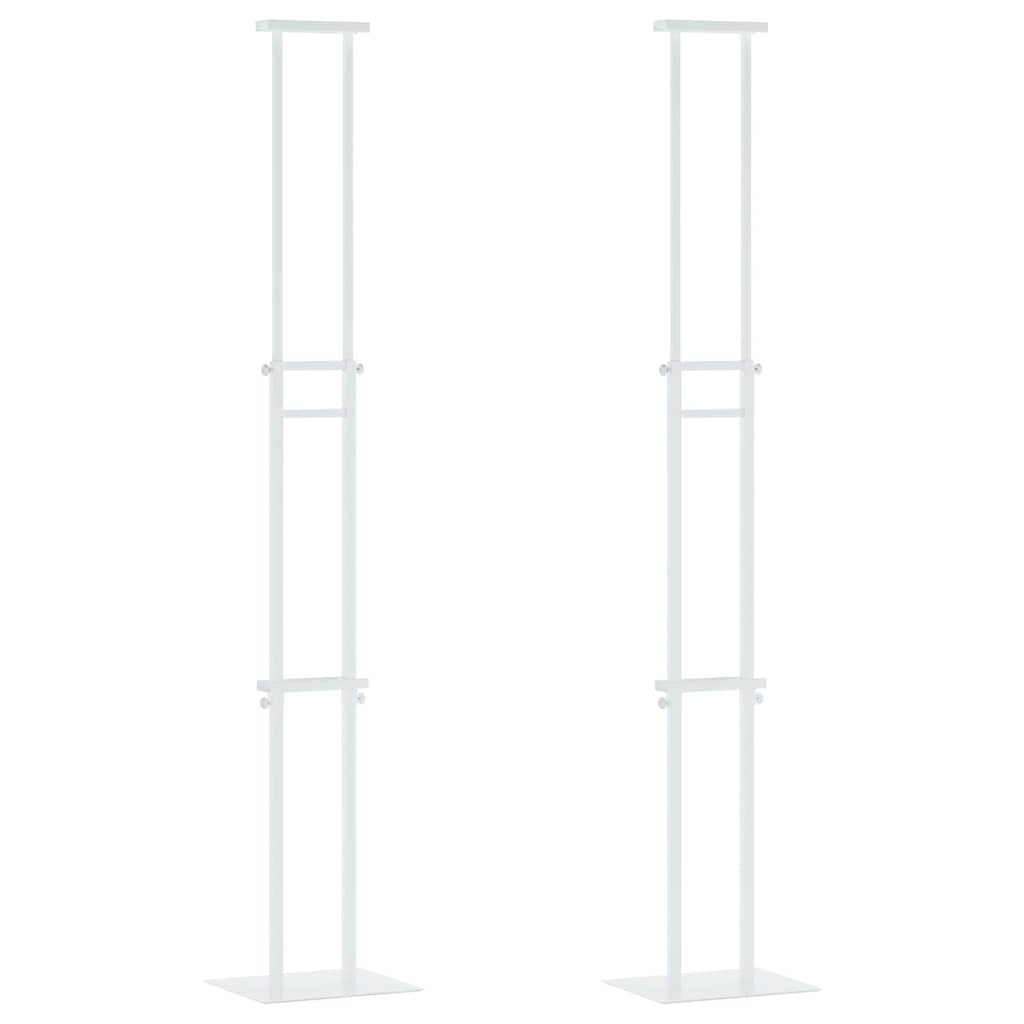 Vidaxl beurs displays 2 st wit 30 x 23,5 x 210 cm staal