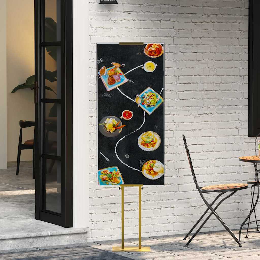 Vidaxl beurs displays 2 pcs goud 30 x 23,5 x 210 cm staal