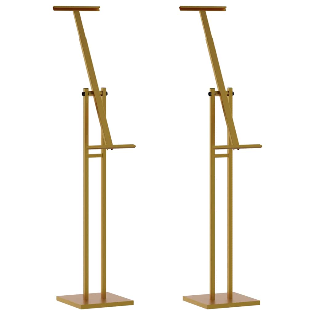 Vidaxl beurs displays 2 pcs goud 26,5 x 26,5 x 150 cm staal
