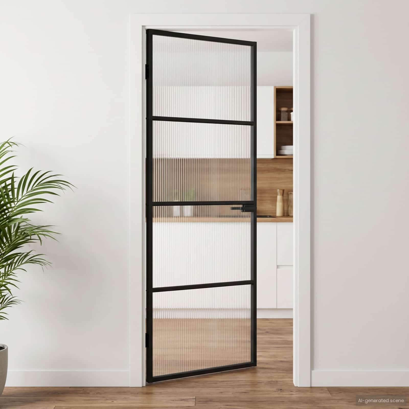 Vidaxl huisdeur 76 x 201,5 x 3,5 cm aluminium en gehard glas