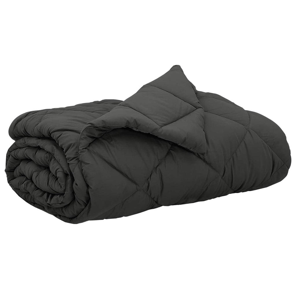 Vidaxl zomer dekbed antraciet 240 x 260 cm microfiber