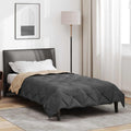 Vidaxl zomerdekbed 200 x 135 cm zomer 200 gsm antraciet en taupe