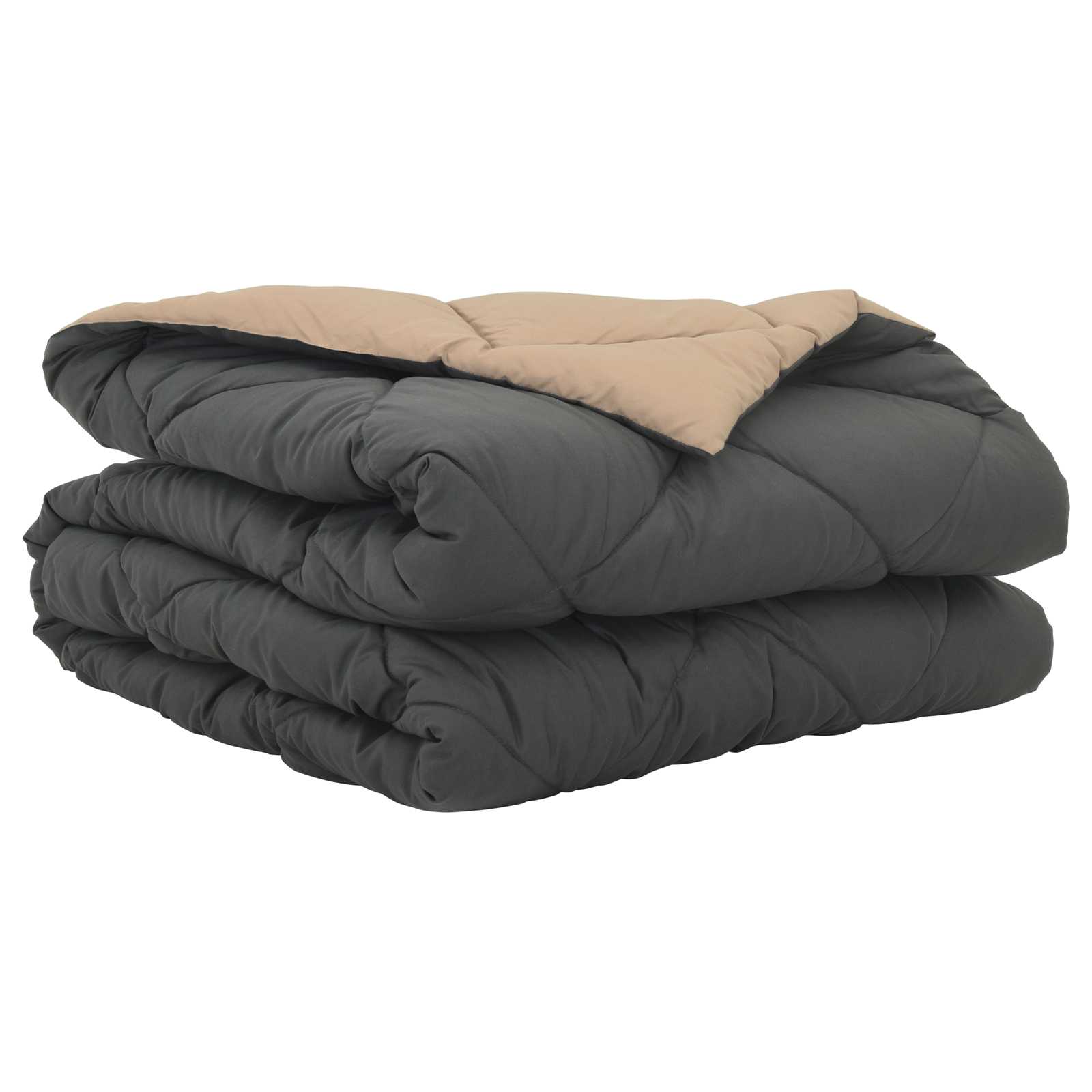 Vidaxl zomer dekbed antraciet en taupe 220 x 140 cm microfiber