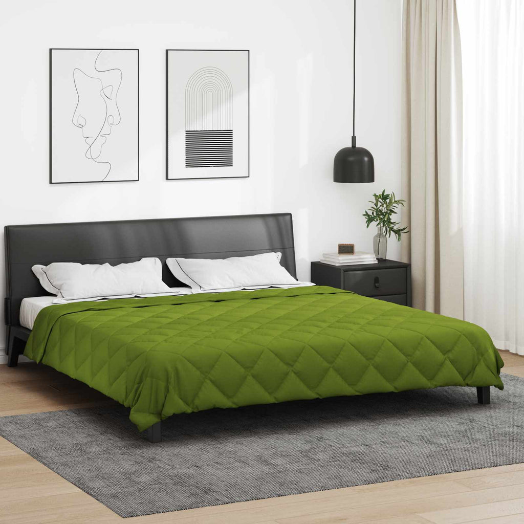 Vidaxl zomer dekbed groen 240 x 200 cm microfiber
