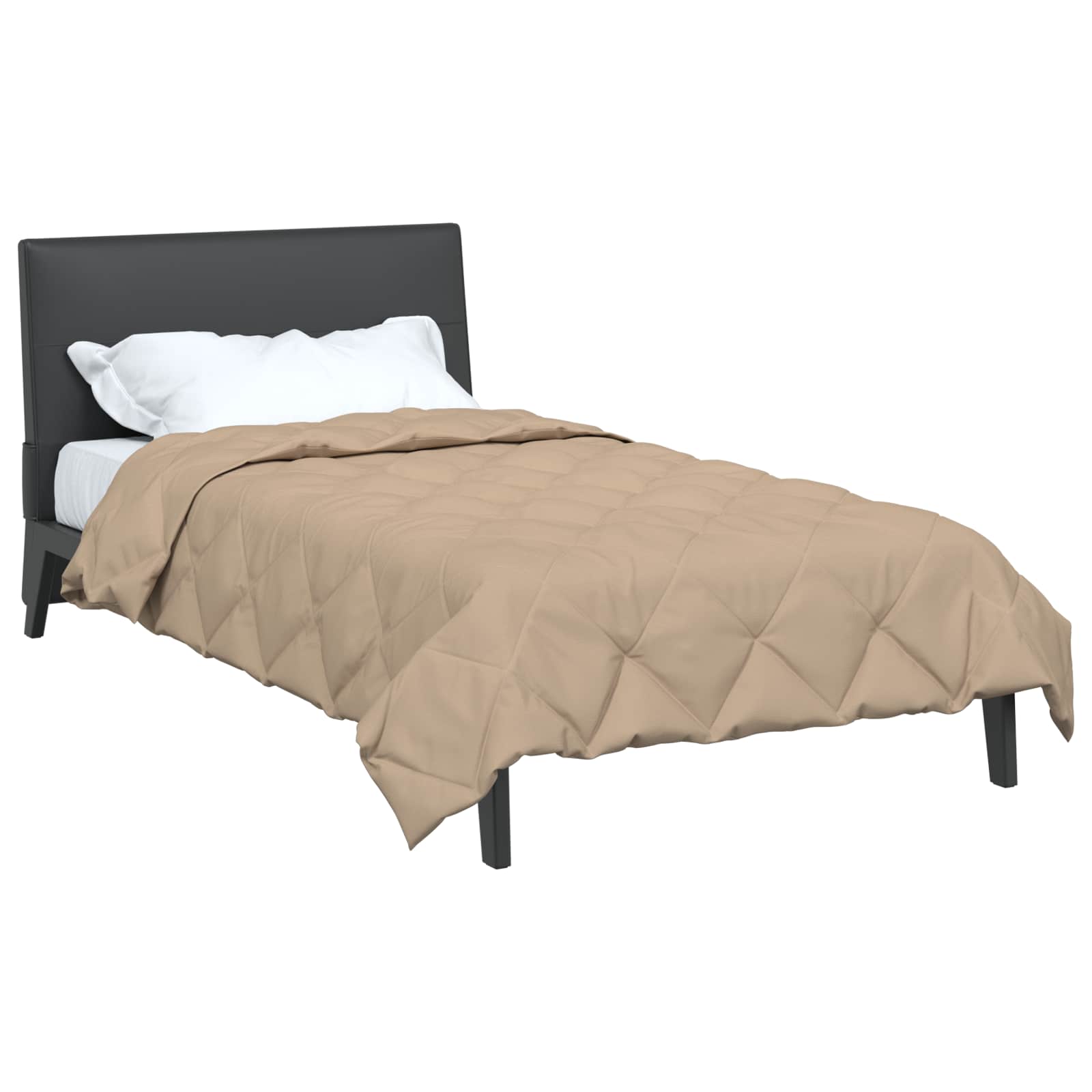 Vidaxl zomer dekbed taupe 220 x 140 cm microfiber