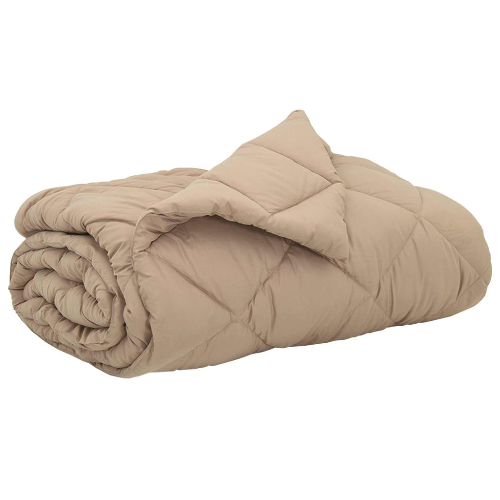 Vidaxl zomer dekbed taupe 220 x 260 cm microfiber