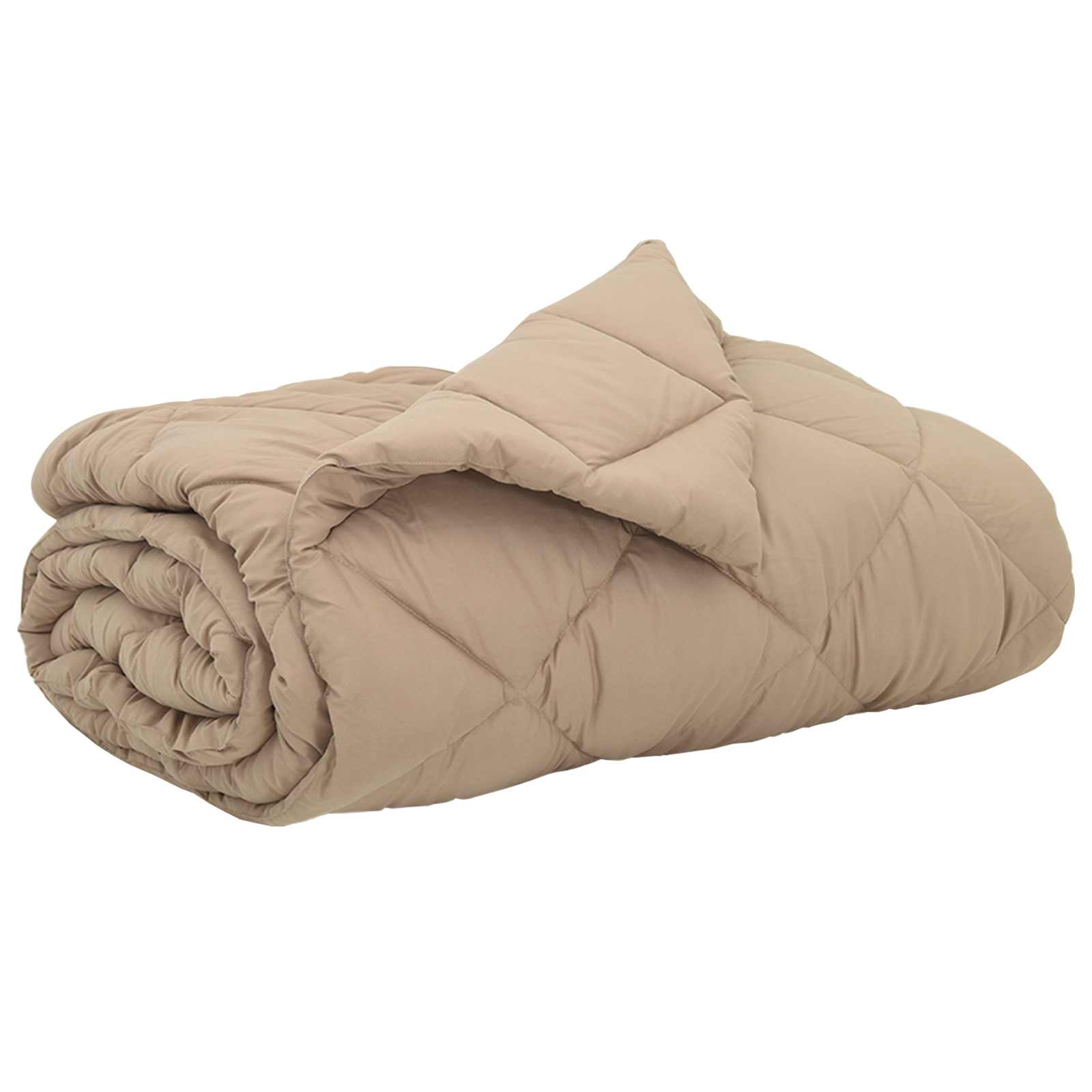 Vidaxl zomer dekbed taupe 220 x 260 cm microfiber