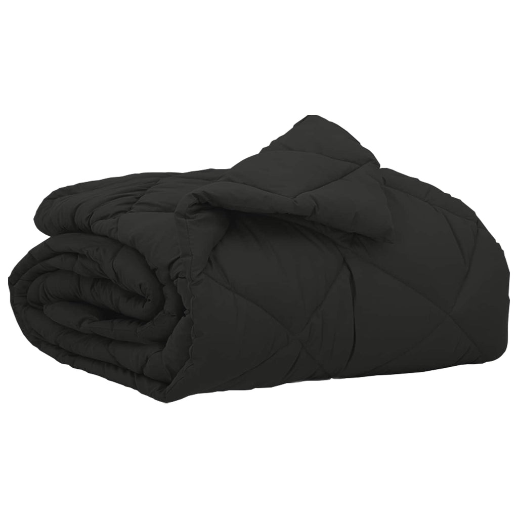 Vidaxl zomer dekbed zwart 200 x 155 cm microfiber