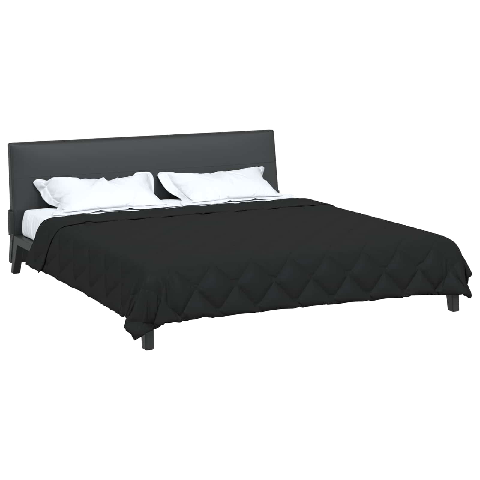 Vidaxl zomer dekbed zwart 200 x 200 cm microfiber