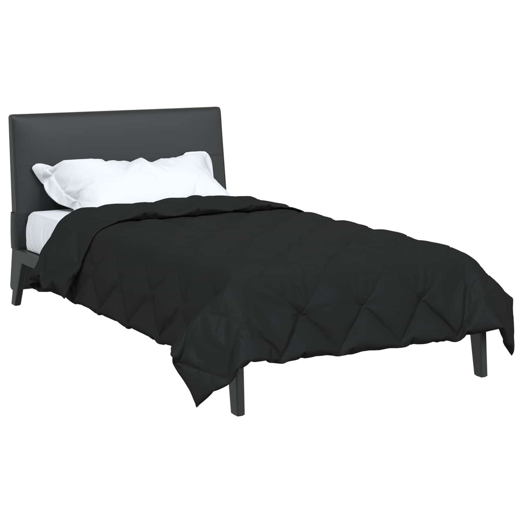 Vidaxl zomer dekbed zwart 220 x 135 cm microfiber