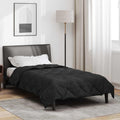 Vidaxl zomer dekbed zwart 220 x 140 cm microfiber
