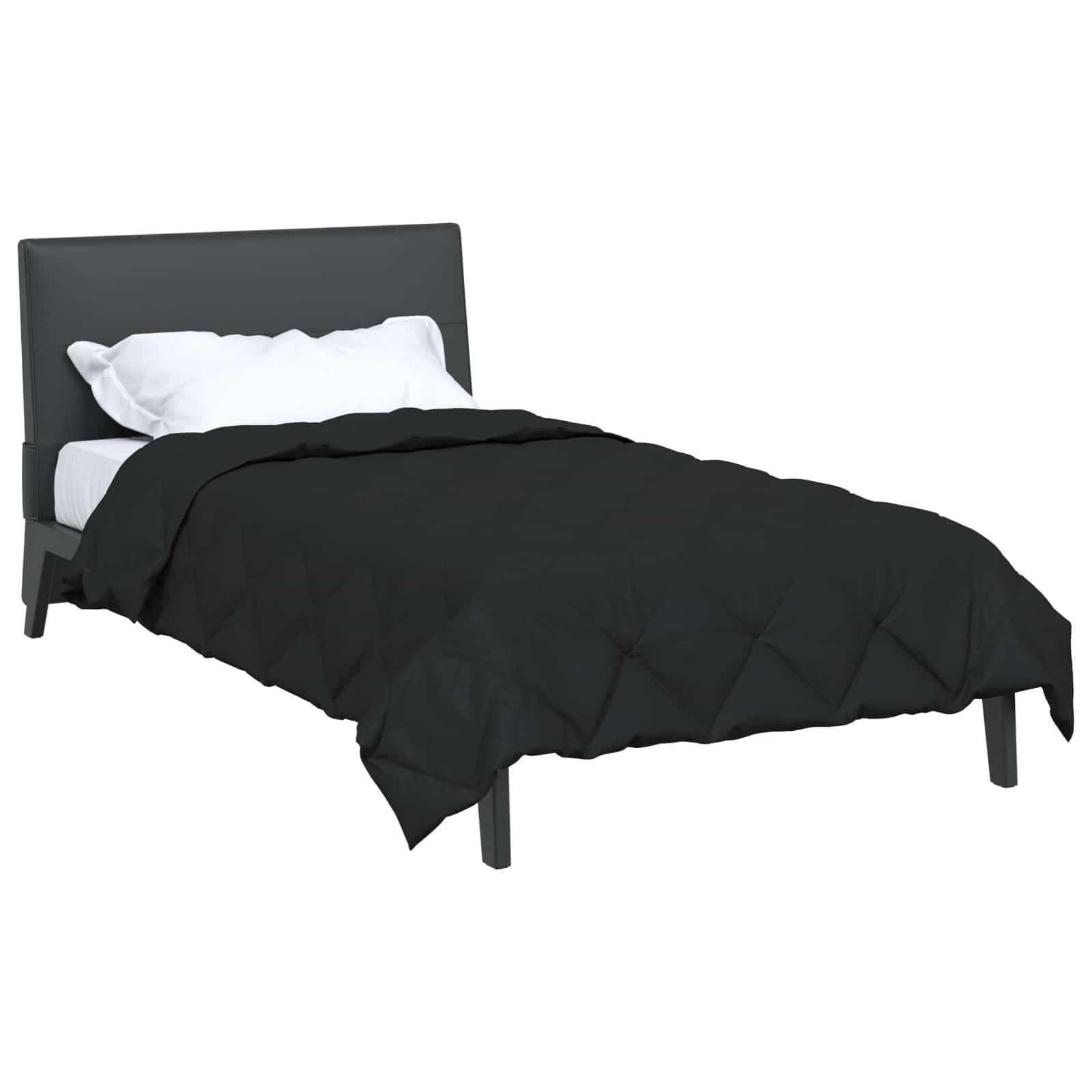 Vidaxl zomer dekbed zwart 220 x 155 cm microfiber