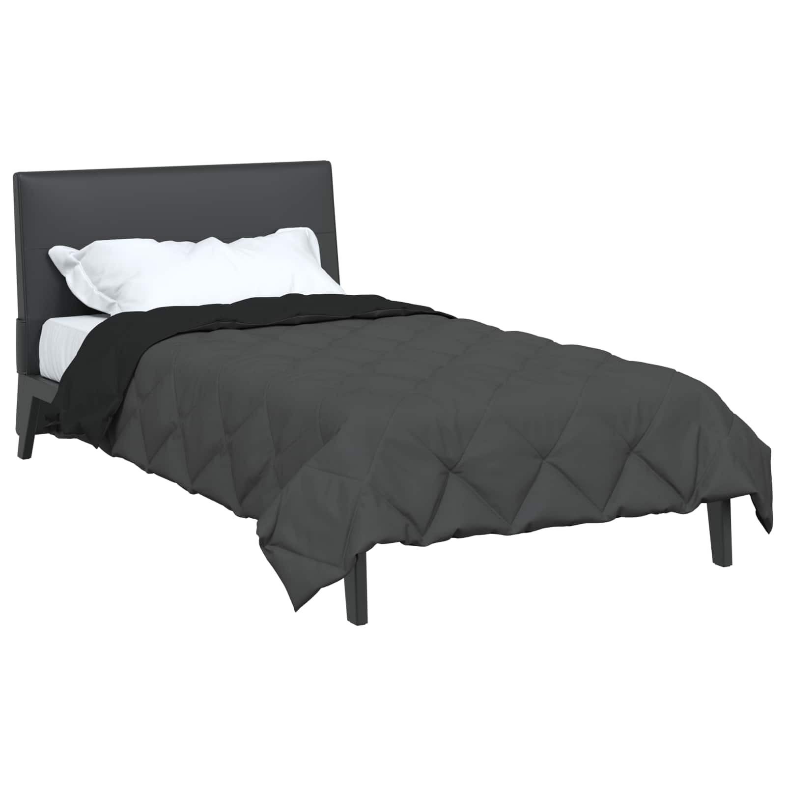 Vidaxl zomer dekbed zwart en anthraciet 200 x 135 cm microfiber