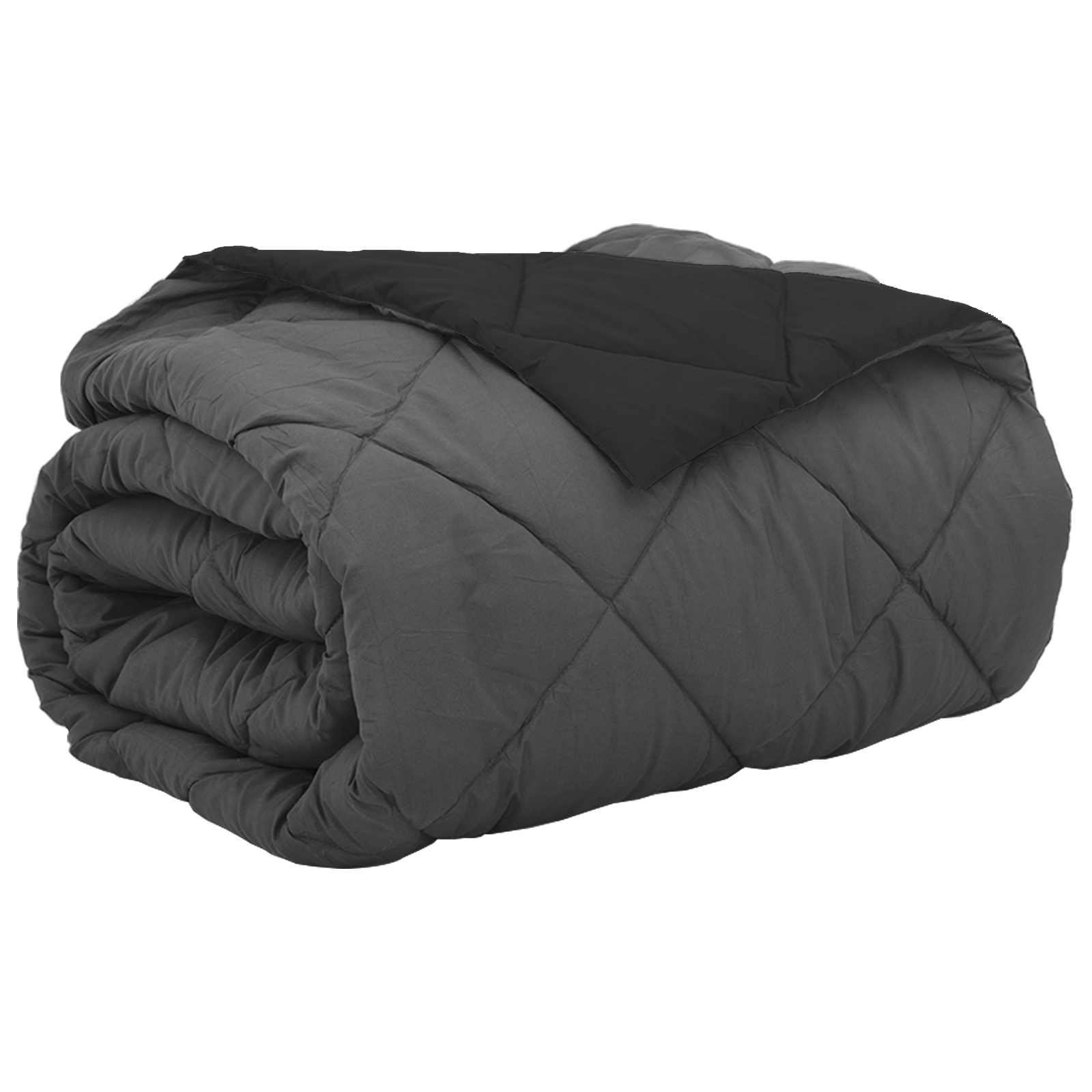 Vidaxl zomer dekbed zwart en anthraciet 220 x 260 cm microfiber